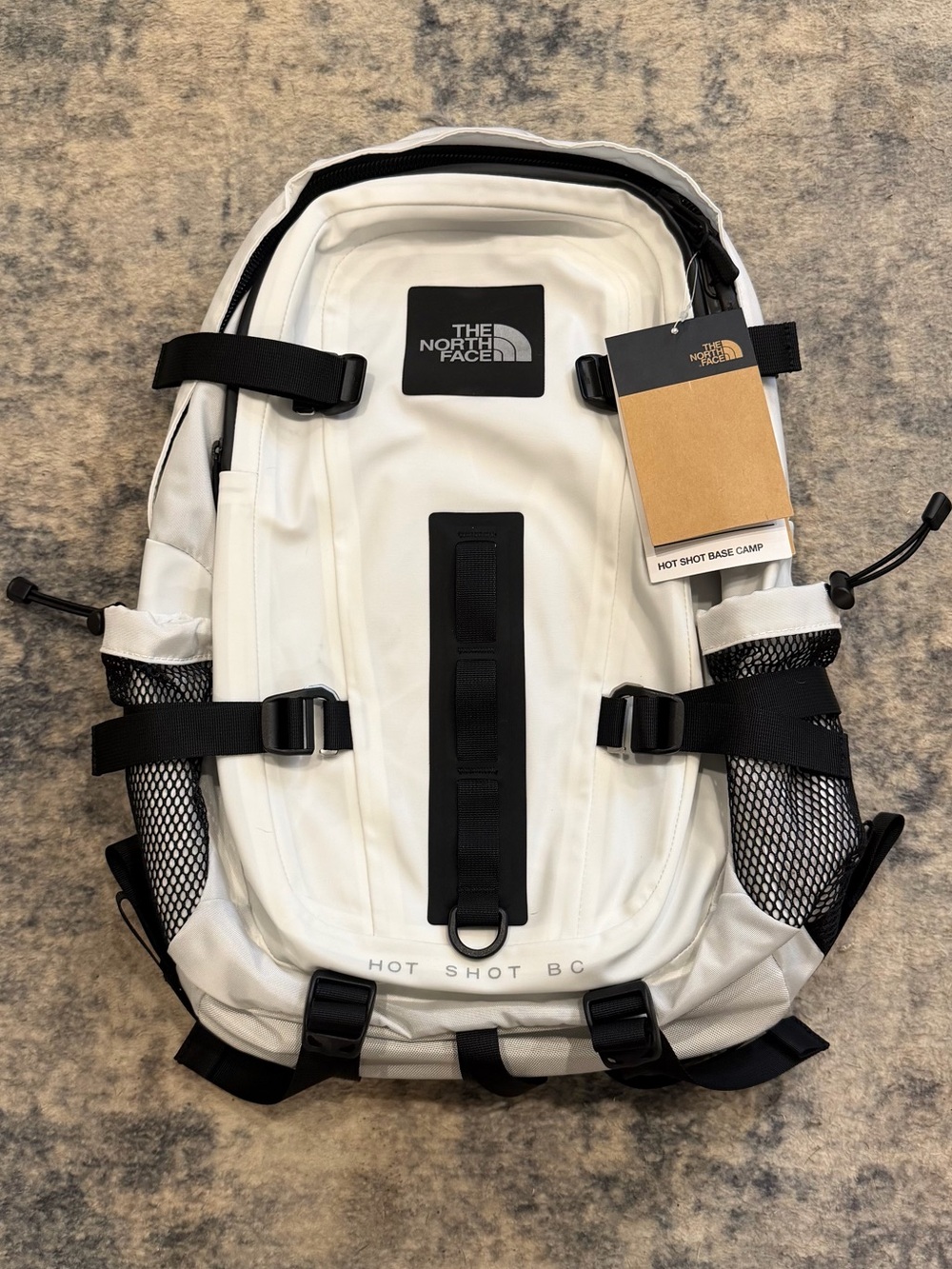 The North Face Hot Shot BC Base Camp Water Resistant Backpack TNF White Black